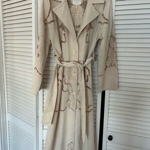 Avec Les Filles Cream Trench Coat